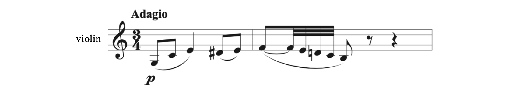 The tempo marking in Mayer's Violin Sonata, op. 19, third movement is Adagio.