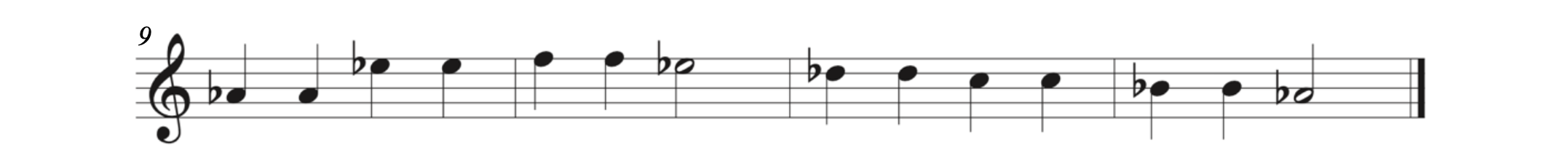 "Twinkle Twinkle Little Star" with accidentals A-flat, E-flat, D-flat, and B-flat.