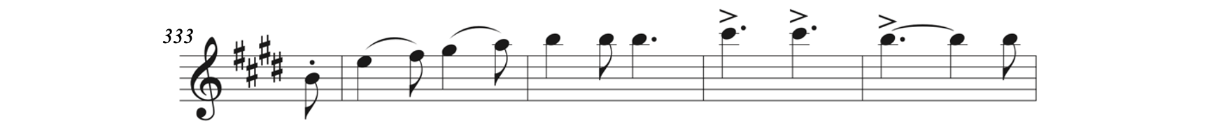 Same melody from Smetana's Má Vlast in E major. The key signature is that from E major.