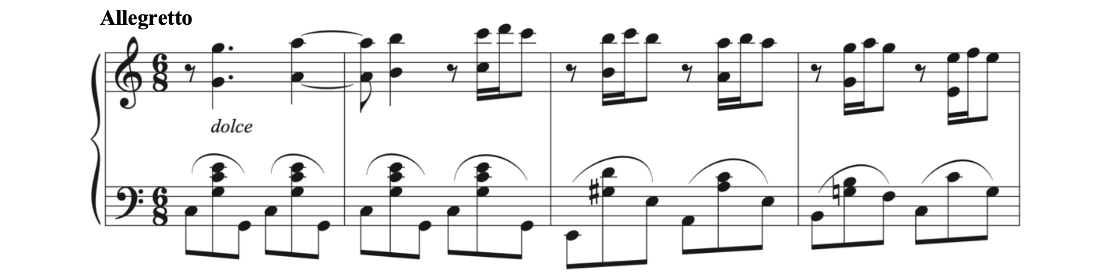 Score for opening of Gabriel, "Only"