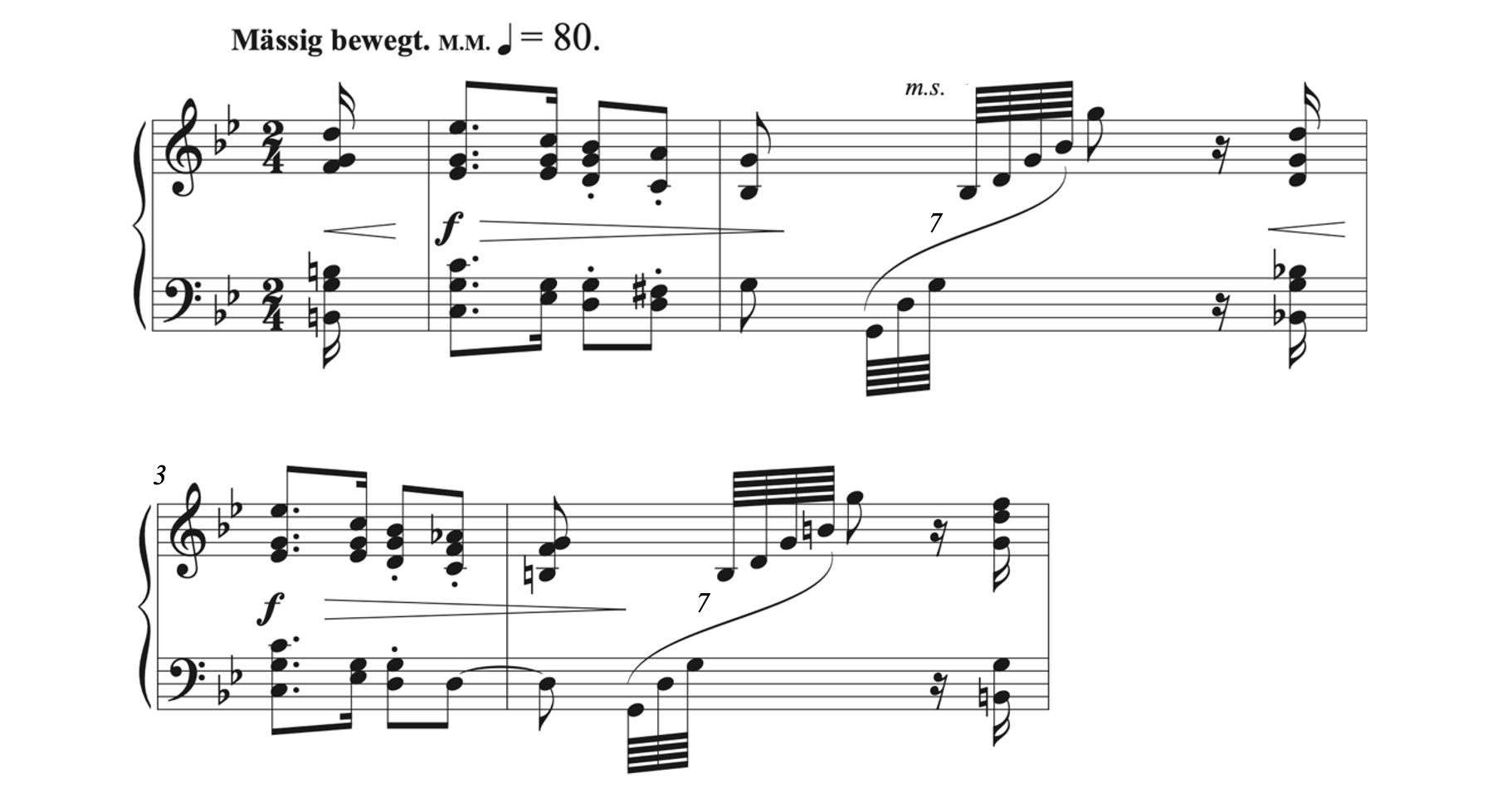 Septuplets in La Beau's Prelude Opus 12, Number 1