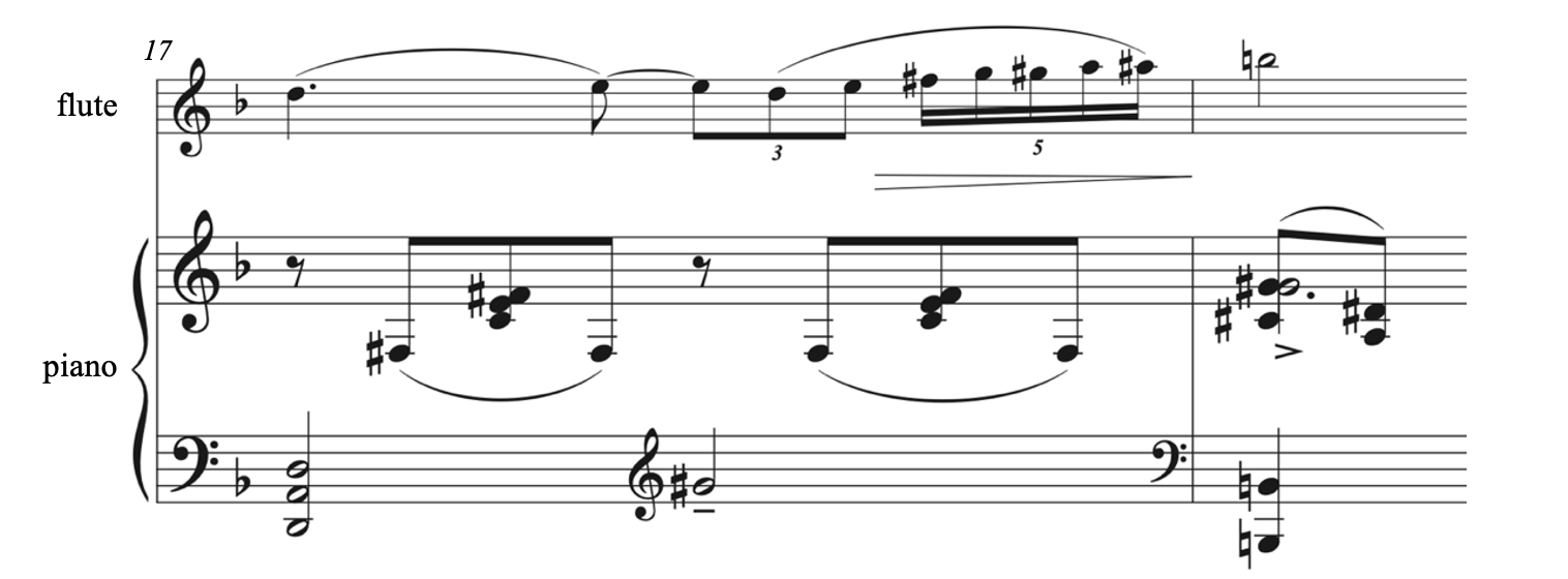 Score to Boulanger's Nocturne for Flute and Piano