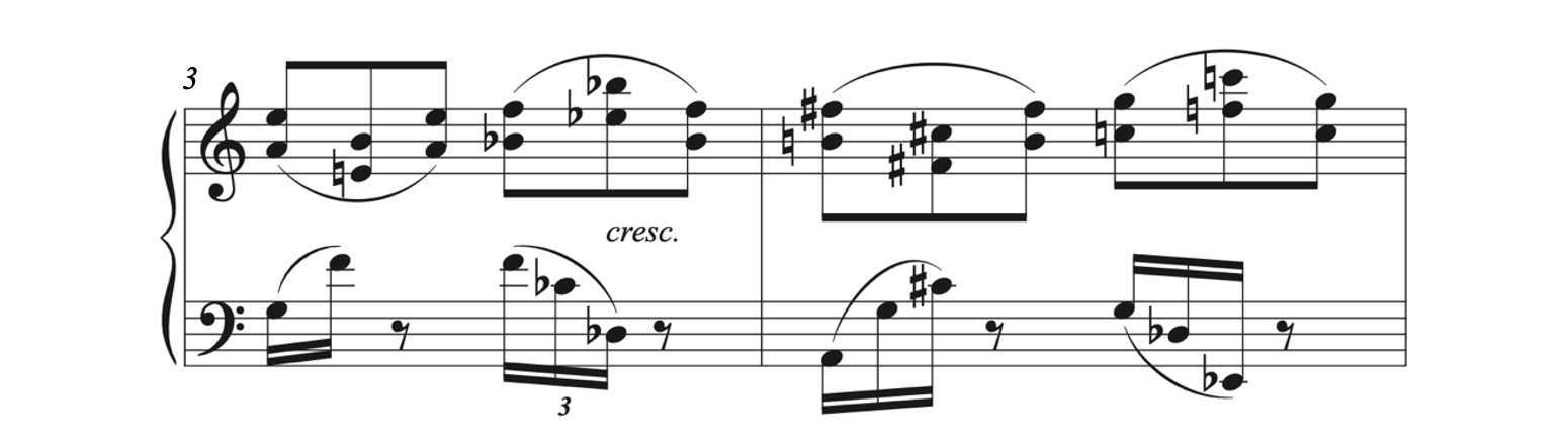 Score from Scriabin's Etude Op. 65, No. 3