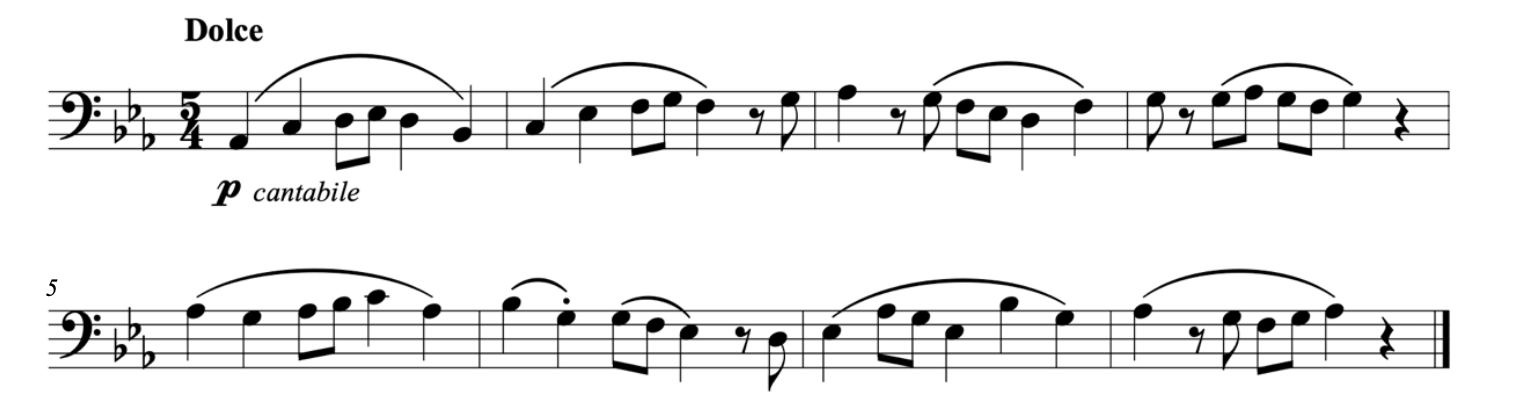 The final is A-flat and the key signature has 3 flats.