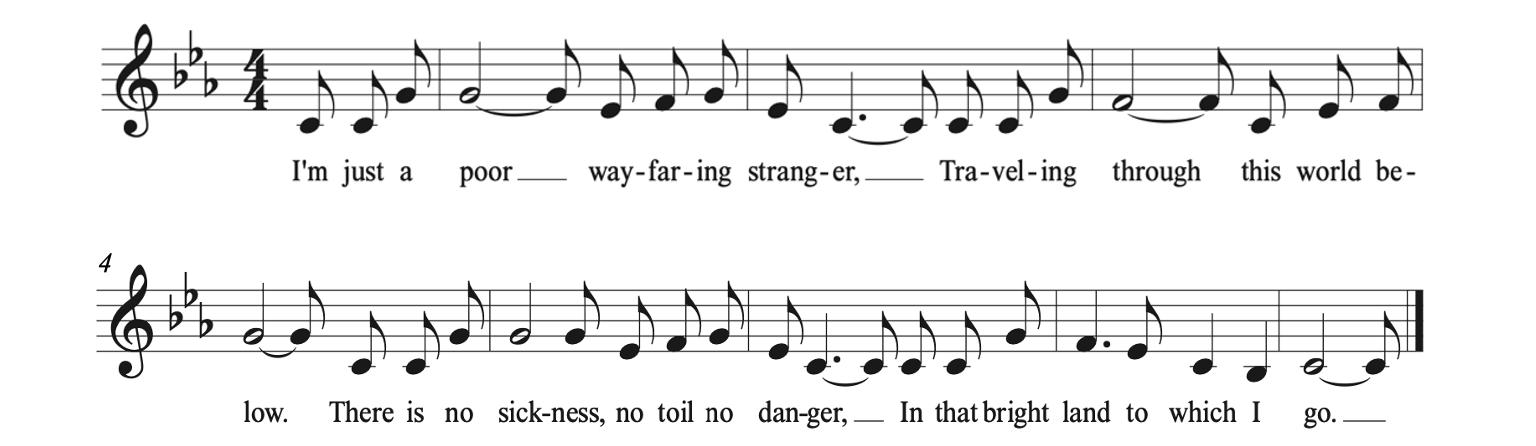 Score to "Wayfaring Stranger"