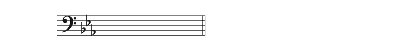 The key signature of B-flat Mixolydian has three flats.