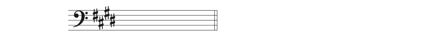 The key signature of E major has 4 sharps.